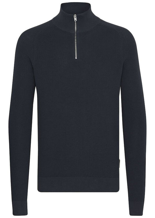 Quarter-Zip Knit Jumper Navy