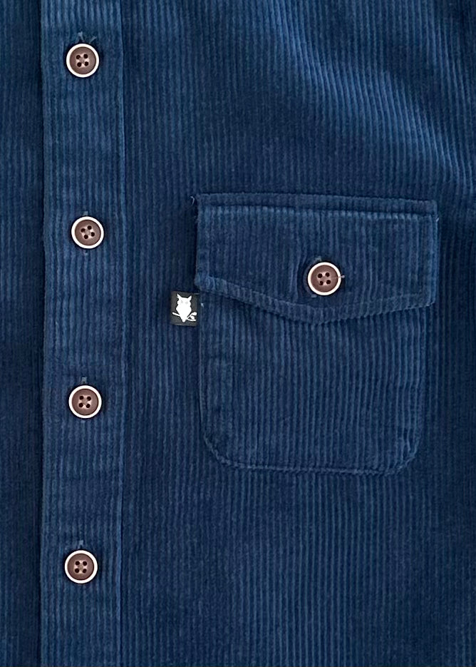 SUAVE OWL Corduroy Overshirt Midnight Blue