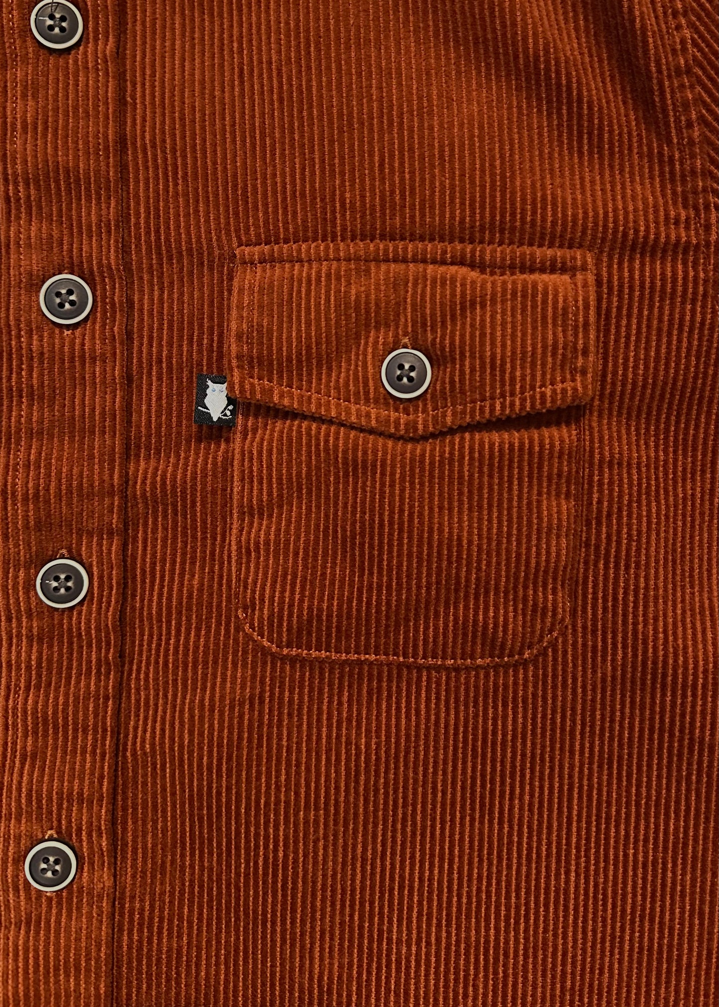 SUAVE OWL Corduroy Overshirt Rust