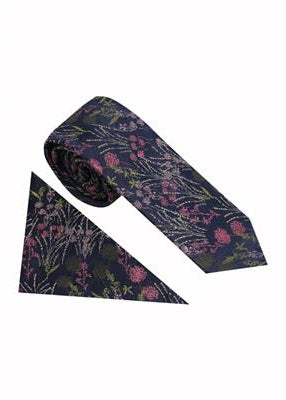 Hanging Florals Tie & Pocket Square Set