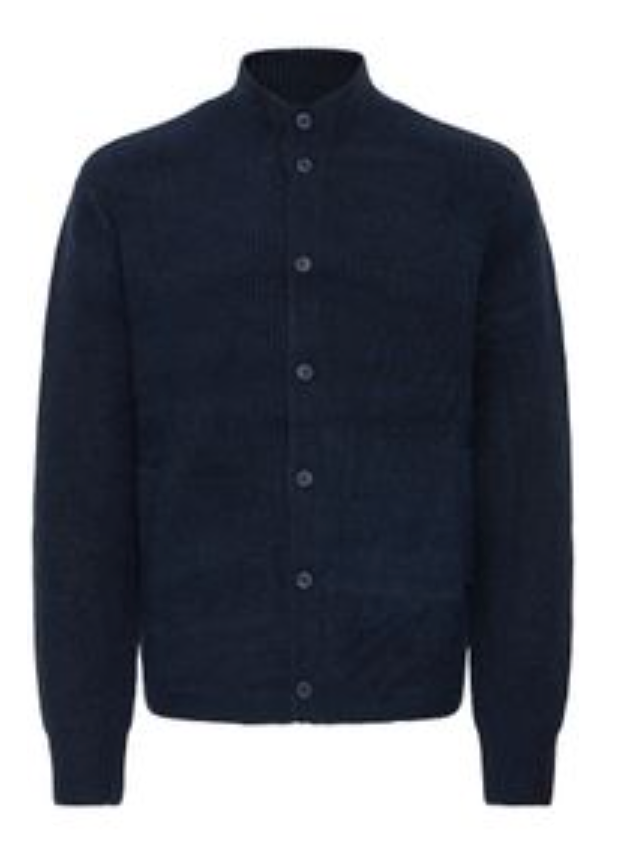 Navy Ribbed Cardigan