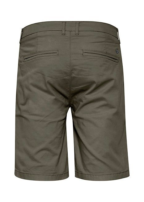Olive Chino Shorts For Men Rear View