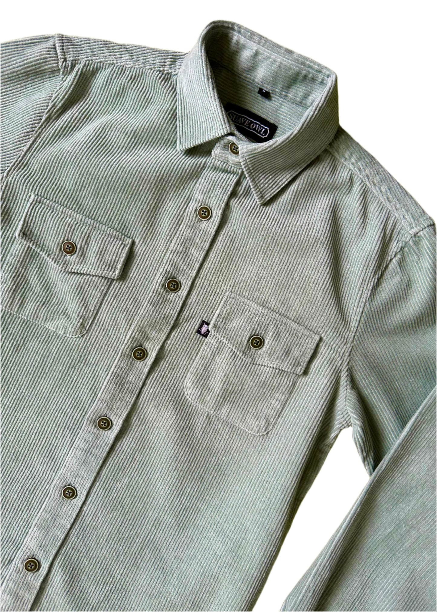 SUAVE OWL Men's Corduroy Overshirt Sage