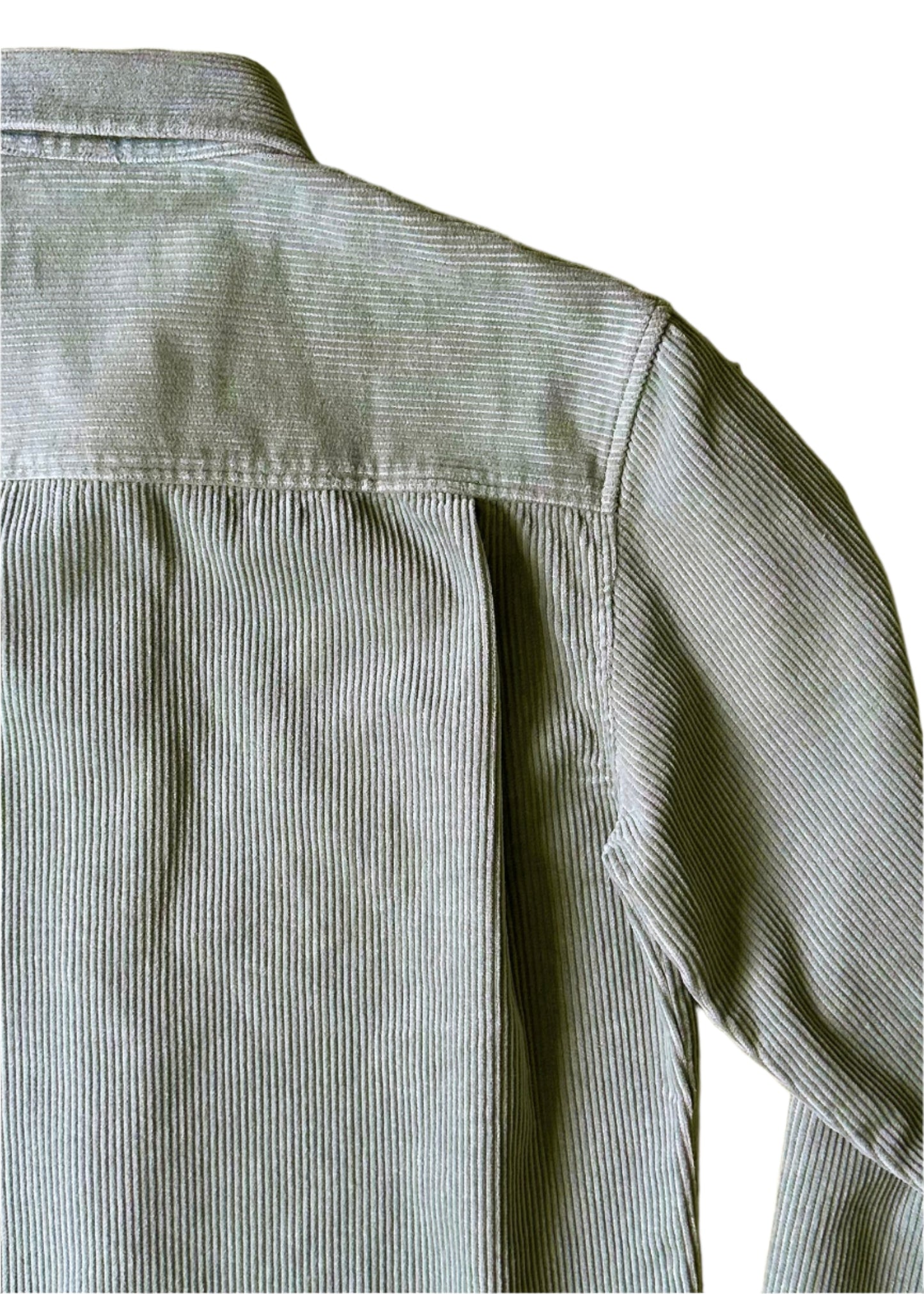 SUAVE OWL Men's Corduroy Overshirt Sage Pleat