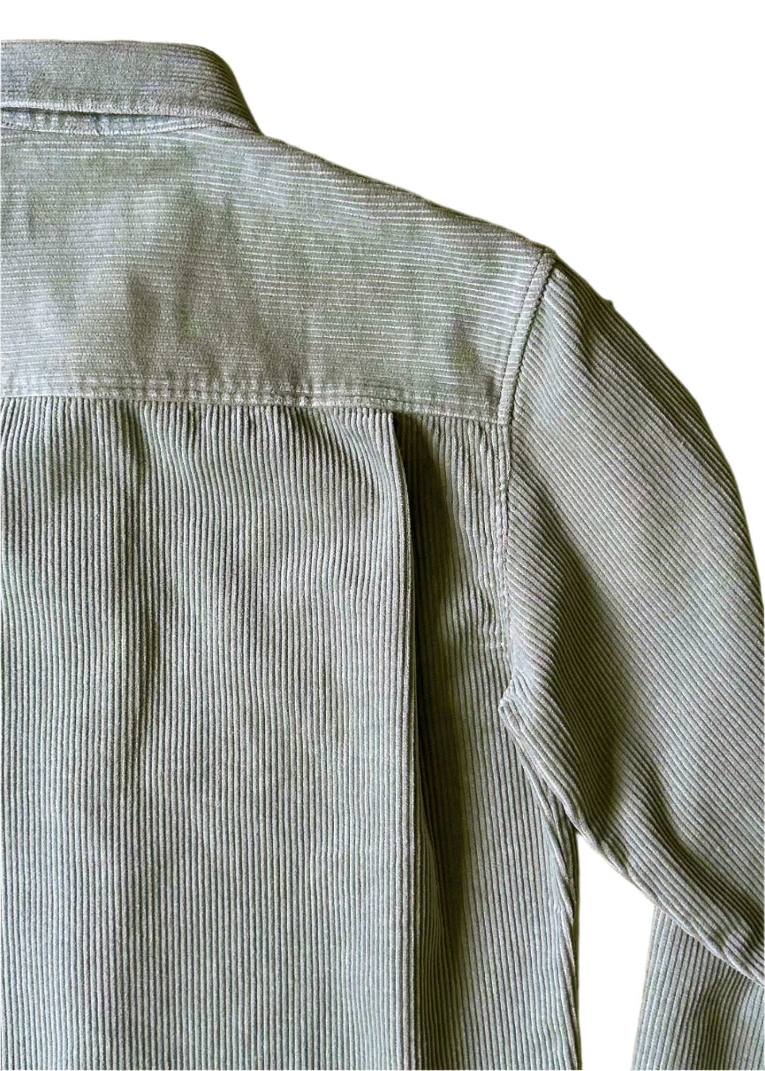 SUAVE OWL Men's Corduroy Overshirt Sage Pleat