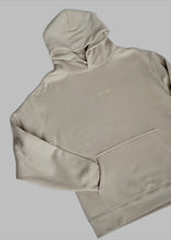 Load image into Gallery viewer, SUAVE OWL cream hoodie for men showing front.
