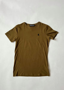 SUAVE OWL T-shirt for men in an olive khaki colour.