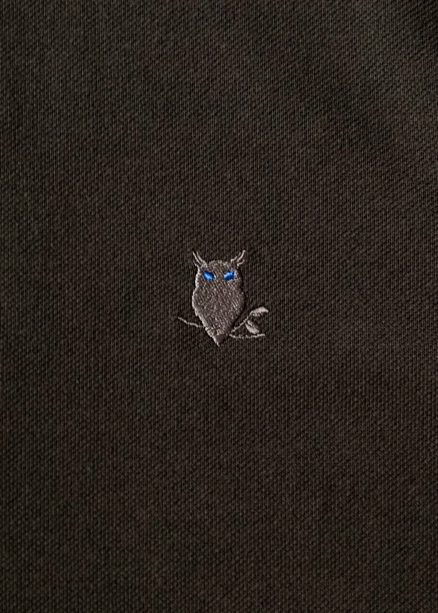 SUAVE OWL Pique Polo Shirt Dark Grey Logo