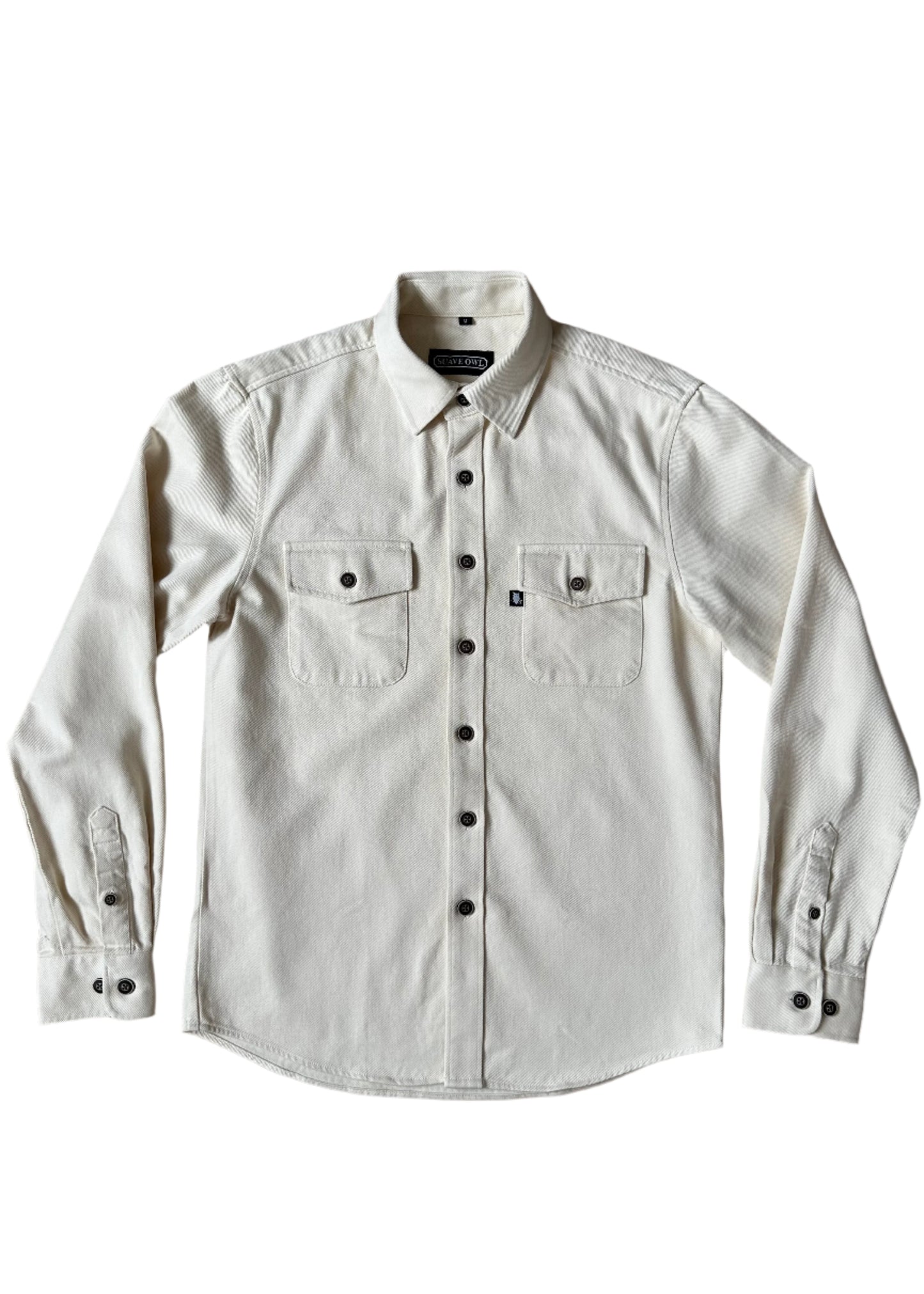 SUAVE OWL Best Men's Twill Overshirt Stone