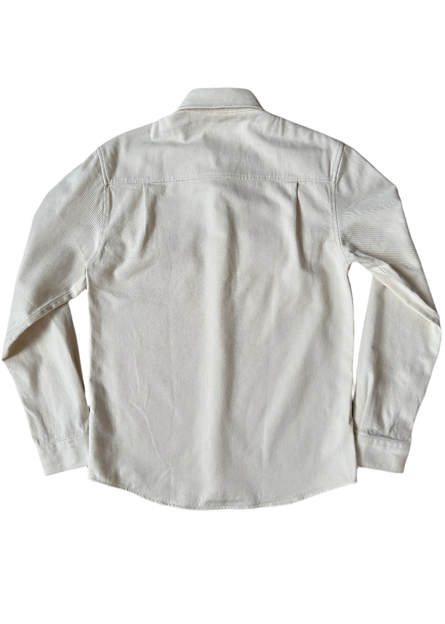 SUAVE OWL Men's Twill Overshirt Stone Back