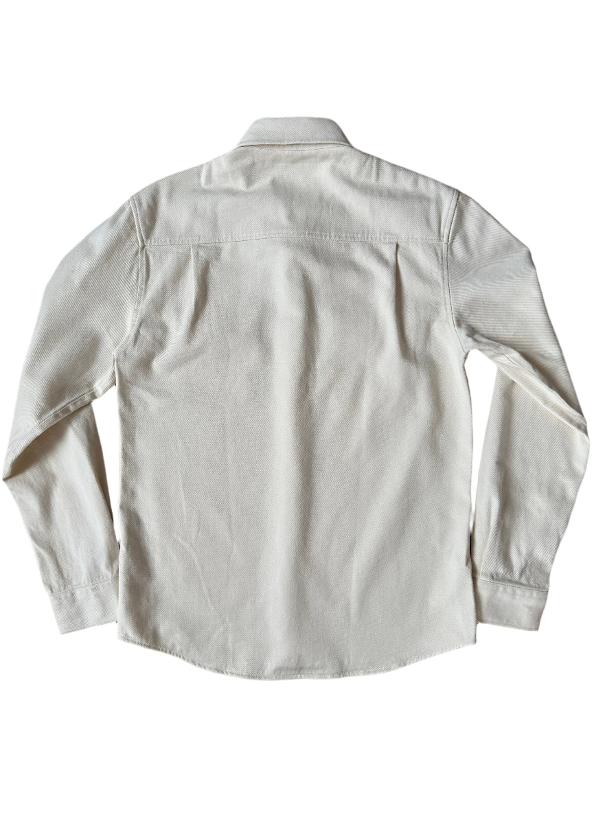SUAVE OWL Men's Twill Overshirt Stone Back