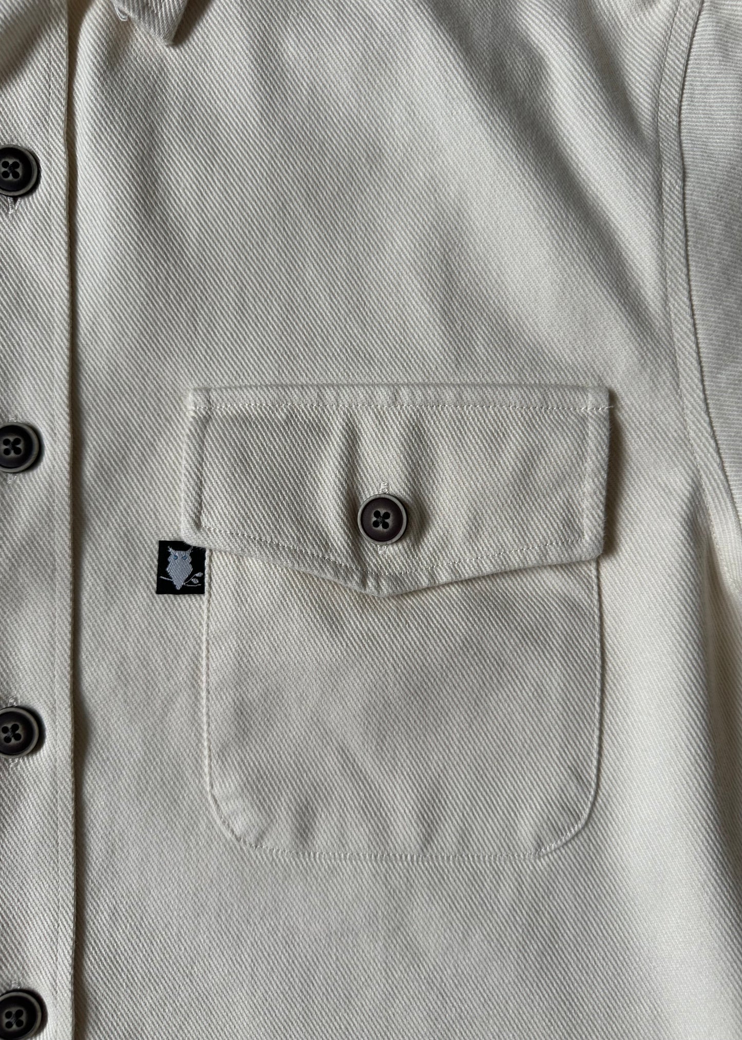 SUAVE OWL Men's Twill Overshirt Stone Pocket