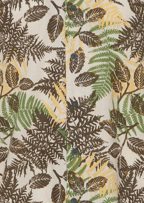 Short Sleeve Green Leaf Shirt