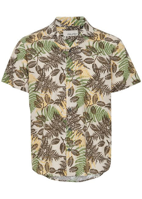 Short Sleeve Green Leaf Shirt