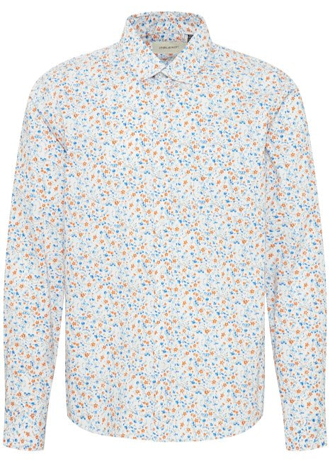 White Ditsy Print Shirt