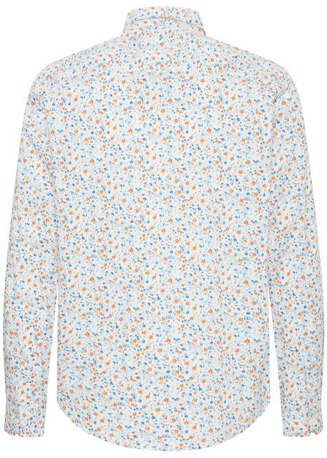 White Ditsy Print Shirt