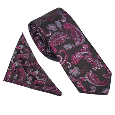 Strong Paisley Tie & Pocket Square Set