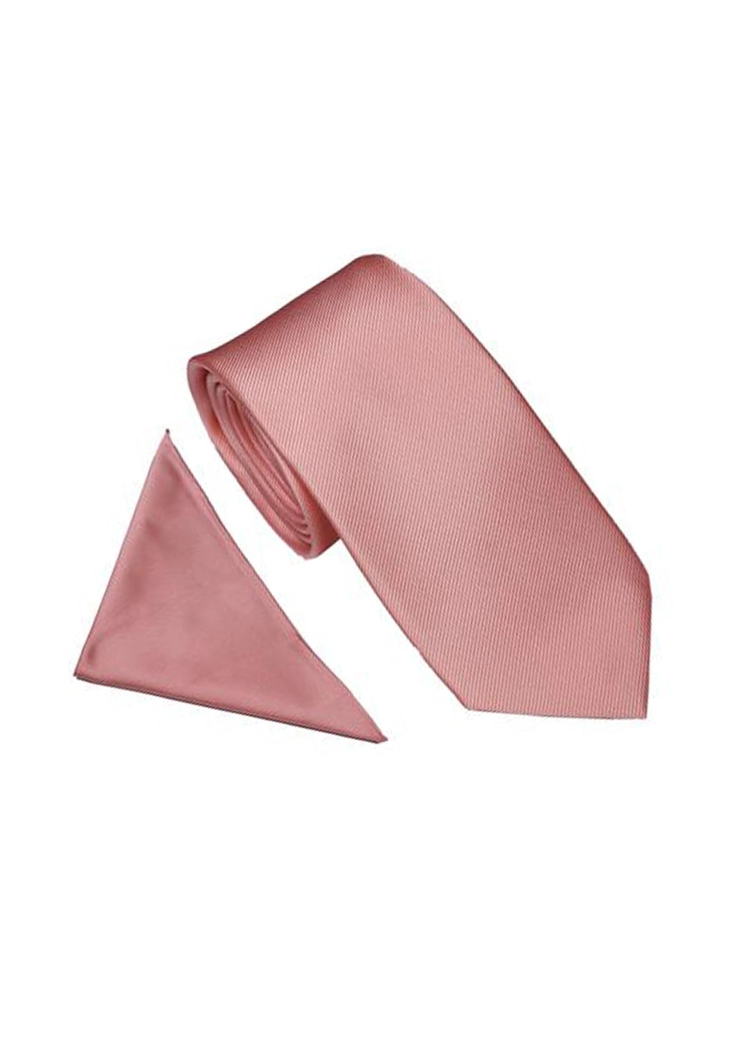 Twill Tie & Pocket Square Peach Wedding