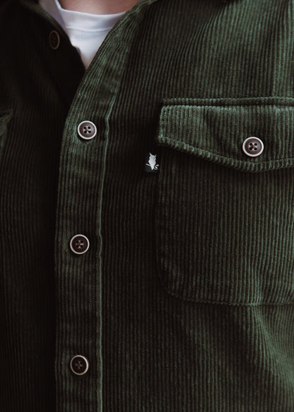 SUAVE OWL Corduroy Overshirt Olive