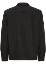 Load image into Gallery viewer, Black overshirt for men, showing back details.
