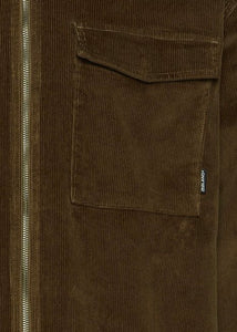 Brown corduroy jacket for men. Showing pocket details.
