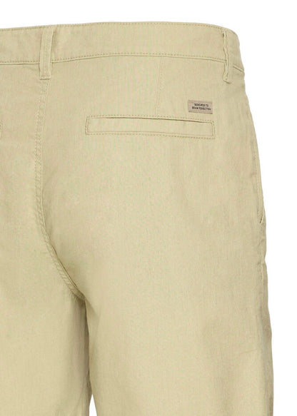 Woven Linen Blend Shorts Beige