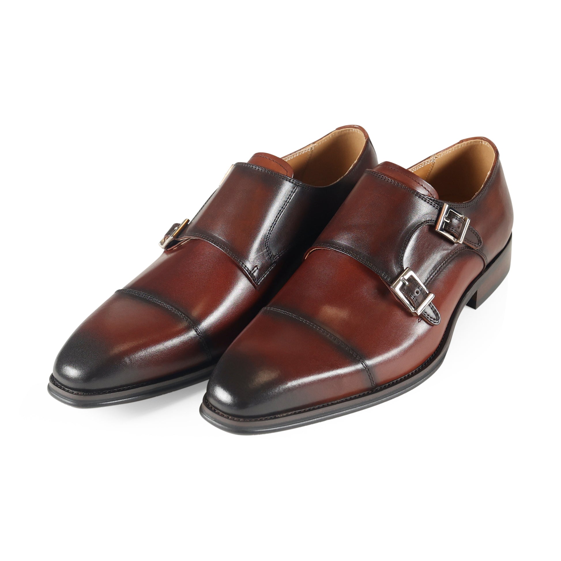 Azor Lombardy Monk Strap Brown