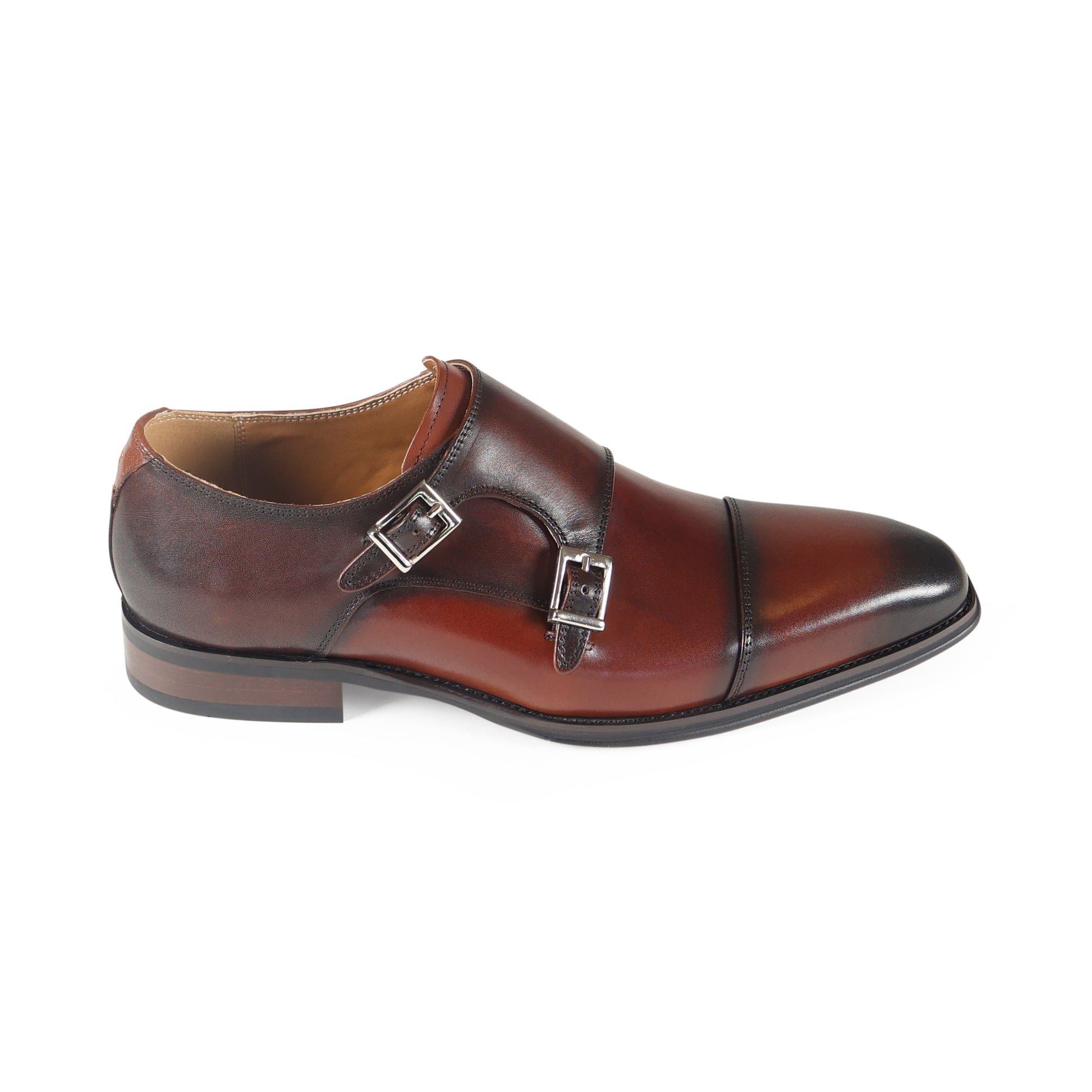 Azor Lombardy Monk Strap Brown