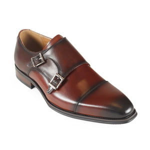 Azor Lombardy Monk Strap Brown