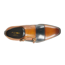 Load image into Gallery viewer, Azor Lombardy Monk Strap Tan/Navy
