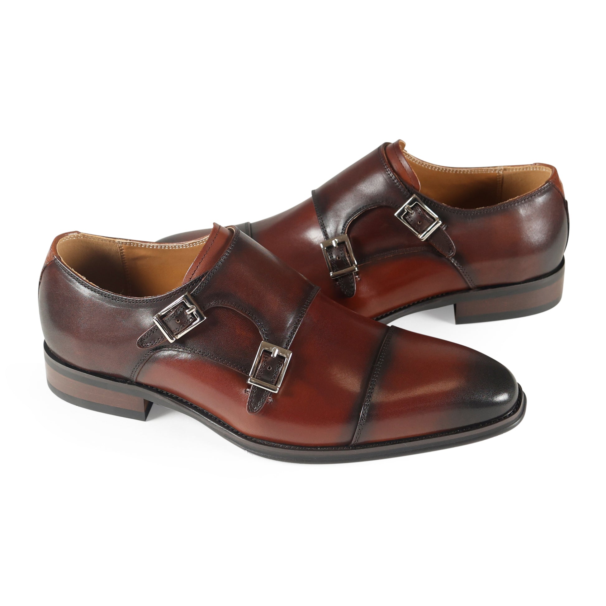 Azor Lombardy Monk Strap Brown