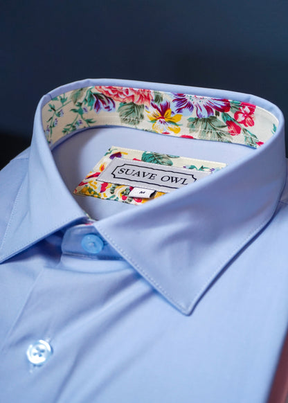 SUAVE OWL Pale Blue Shirt