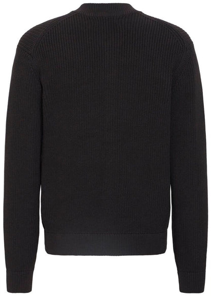 Baseball Knit Cardigan Black