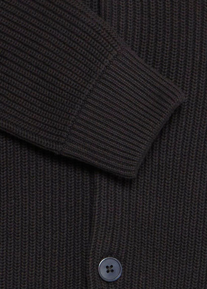 Baseball Knit Cardigan Black