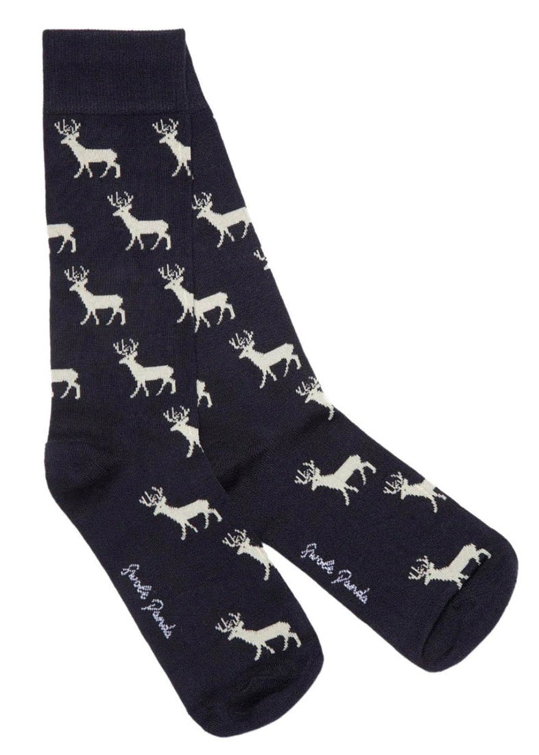 Bamboo socks for men with stags