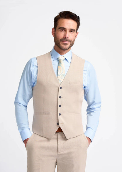 Cavani Miami Beige Waistcoat