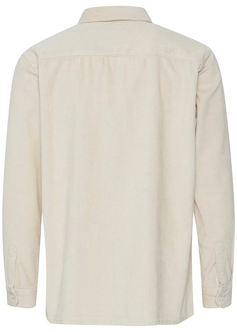 Corduroy Men's Overshirt Cream reverse side