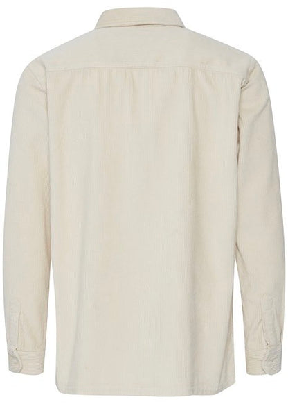 Corduroy Men's Overshirt Cream reverse side