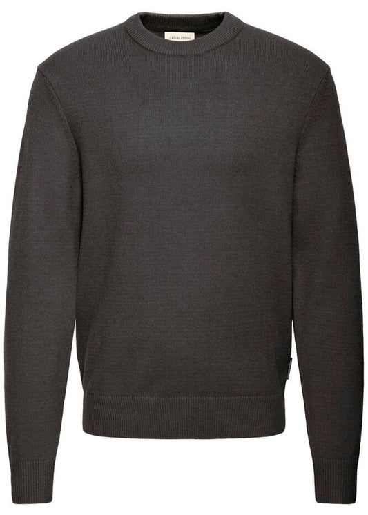 Crew Neck Knit Jumper Grey