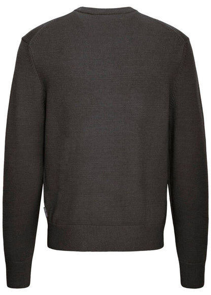 Crew Neck Knit Jumper Grey