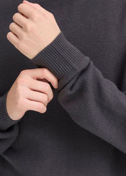 Crew Neck Knit Jumper Grey