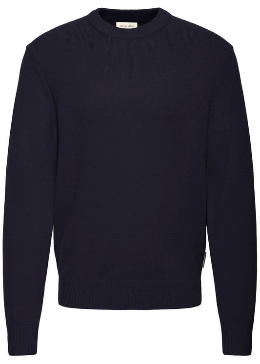 Crew Neck Knit Jumper Navy