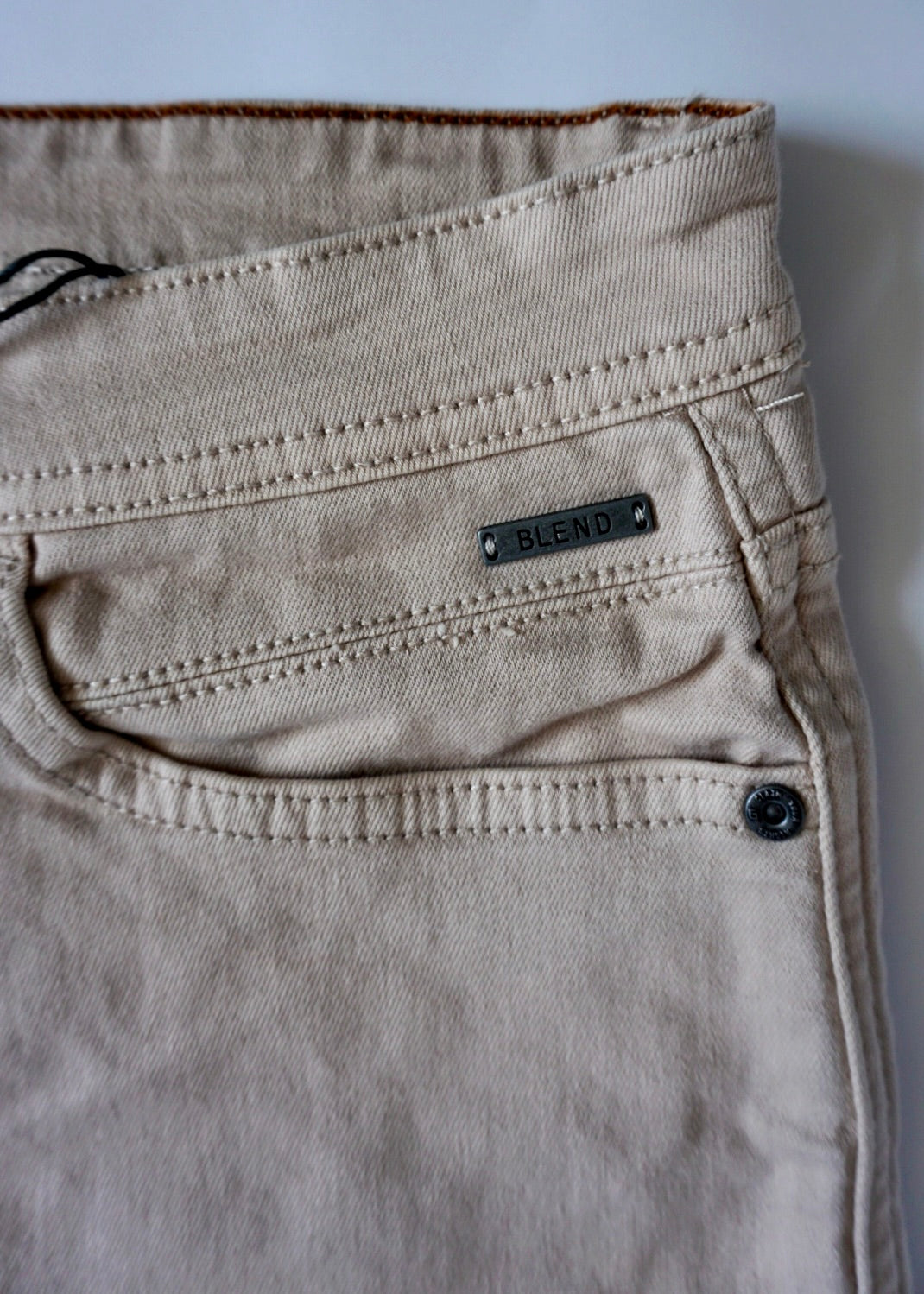 Denim Shorts Cream