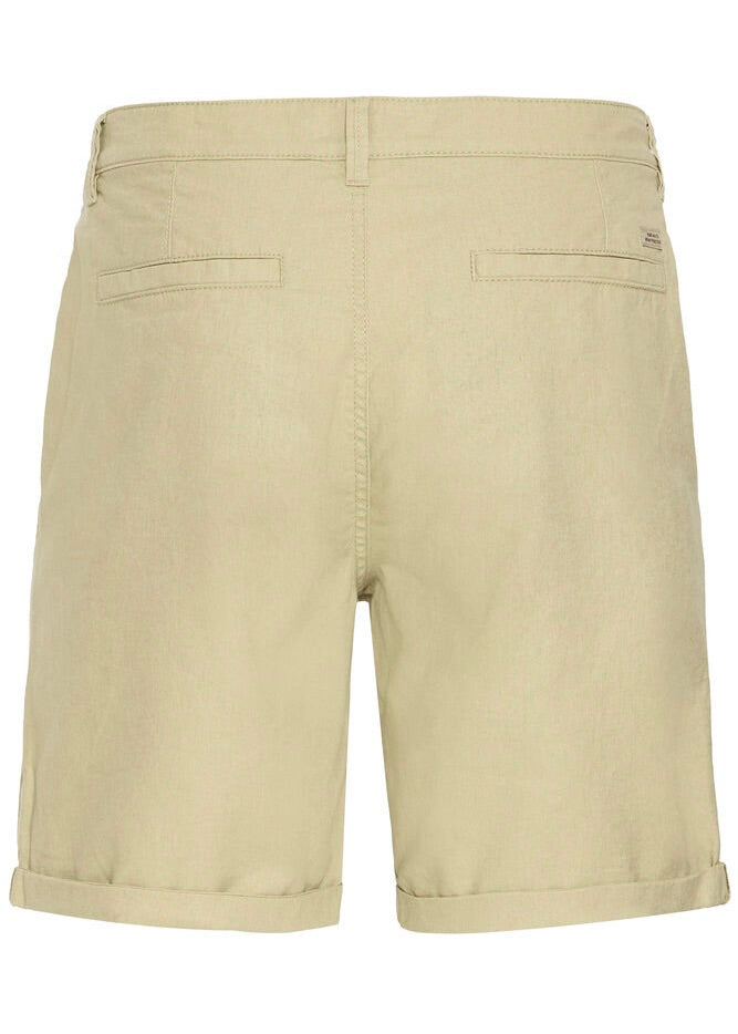 Woven Linen Blend Shorts Beige