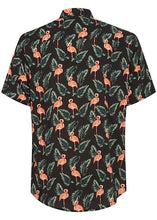 Load image into Gallery viewer, Flamingo Pattern Black Shirt Reverse
