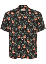 Load image into Gallery viewer, Flamingo Pattern Black Shirt 
