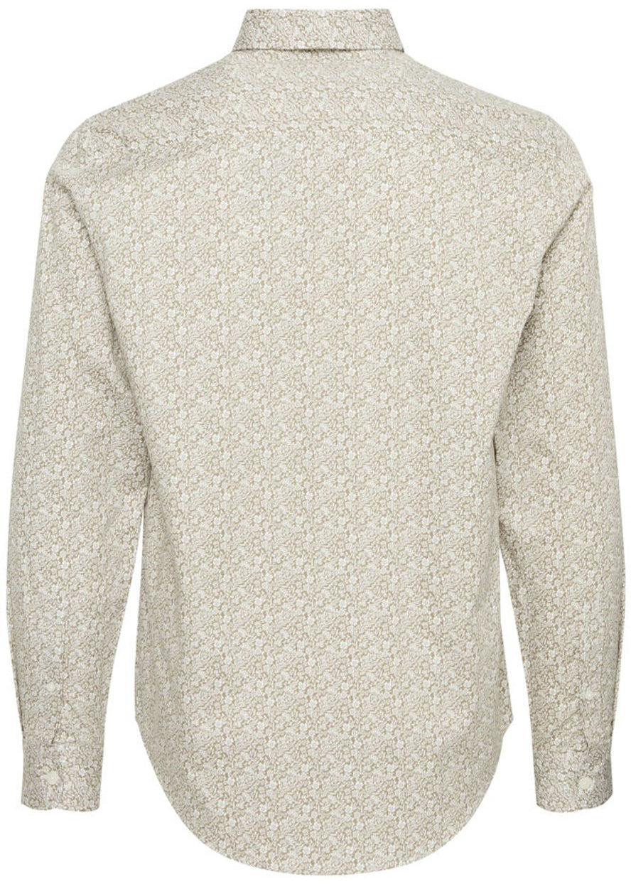 Floral Print Shirt Taupe