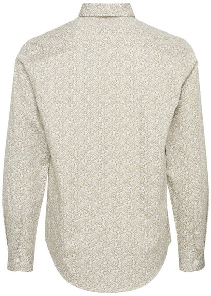 Floral Print Shirt Taupe