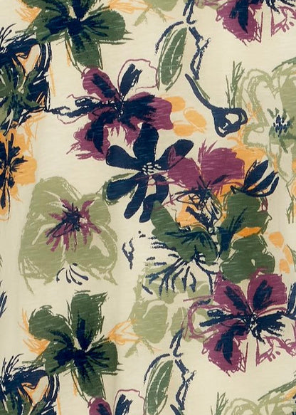 Flower T-Shirt Purple & Green