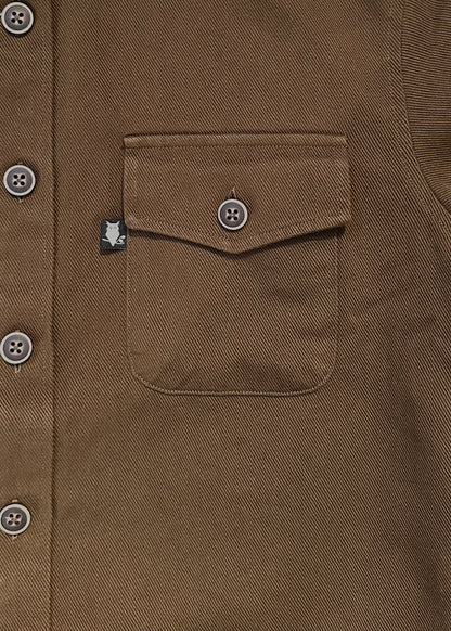 SUAVE OWL Twill Overshirt Brown